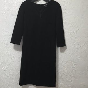 DKNY black dress, 3/4 sleeves/back zip- size small